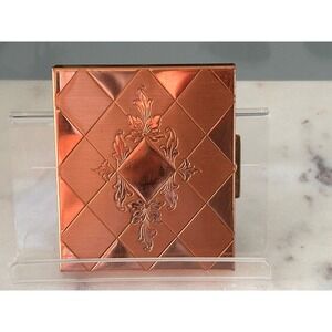 Vintage Coppercraft Guild Copper Wallet Photo Album Embossed Floral Diamond